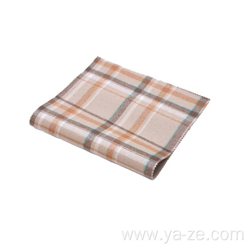 double-faced plaid fleece woven woolen fabric for overcoat